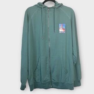 MV SPORT Space Shuttle Atlantis Sage Green lightweight zip hoodie size XL men’s
